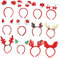 Healvian 12 Pièces Bandeaux de Noël Accessoires de Tête Festifs Décorations de Renne pour Garçon Fille Parfaits pour Fêtes et Cosplay