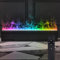 Chimenea atomizada, chimenea eléctrica de vapor de agua 3D con panel táctil ultrafino y temporizador, humidificador de chimenea incorporado con múltiples colores,700mm-7colors-remotecontrol