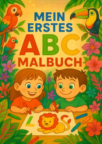 Mein erstes ABC- Malbuch: Mein erstes ABC Malbuch – Der perfekte Malspaß für kleine Freunde ab 2 Jahren!
