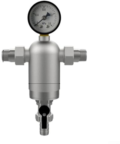 HOHOVYVY Magnetic Heating Filter with Stainless Steel Mesh DN15-DN25 for Wall Heating Boilers and Underfloor Heating for Removing Rust, Limescale and Sediments (DN15)