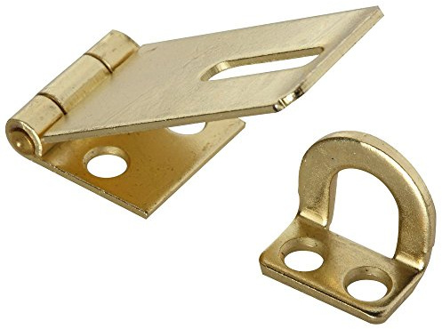 National Hardware Safety Hasp, 1-3/4 in, Steel, Brass