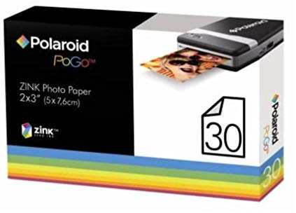 Polaroid Pogo Medienpapier 5 x 7,6 cm mit Zero-Ink- (Zink-) Technologie 30 Blatt