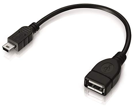 adaptare 41008B USB-OTG Adapter-Kabel Mini-USB-Stecker USB-Buchse Typ A für Autoradio, Navi