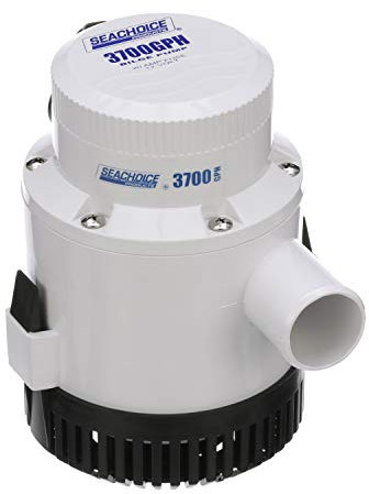Seachoice 19321 Submersible Bilge Pump – 3,700 GPH – 1-1/2 Inch Hose Size – 15 Amps at 12V DC