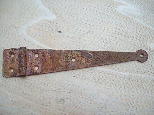 Ironmongery World Rustic Iron Penny End Plain Strap Hinges for Chest Blanket