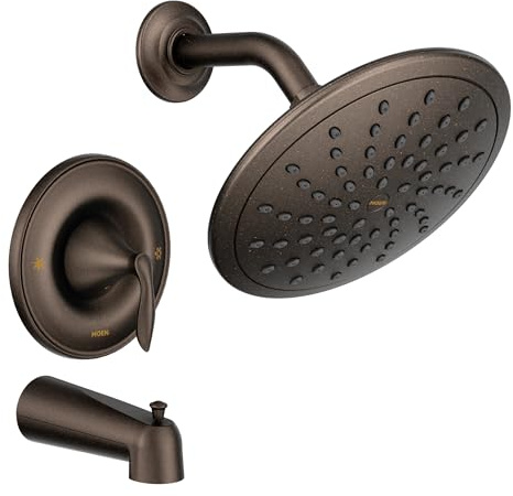 Moen Eva T2233EPORB - Grifo de bronce aceitado para bañera y ducha de ducha con rendimiento ecológico, requiere válvula, T2233EPORB