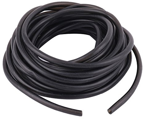 sourcing map Aquarium Unterwasser Gummi Flexible Oxygen Luftschlauch Rohr Schwarz 6.4M Lang DE de