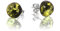 ANDANTE Premium Collection - Echter OSTSEE Bernstein Ohrstecker in 925 Sterling Silber ** Waldschatz ** Zertifiziert - Gold des MEERES - Farbe GRÜN