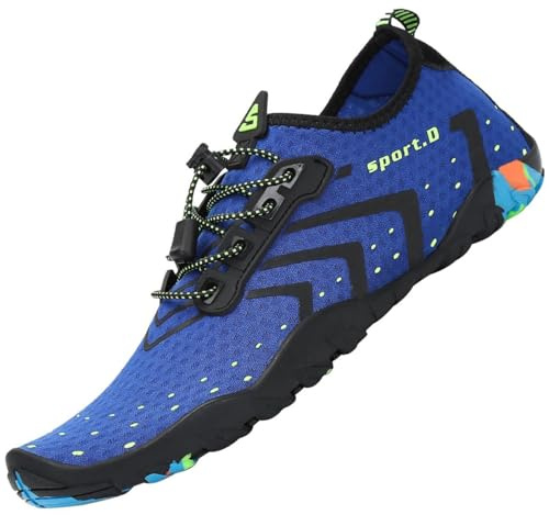 SAGUARO Water Shoes for Women Men Quick Drying Wet Beach Aqua Shoes for Swim Sea Surfing Diving Sailing Pool Blue 45 EU/10.5 UK