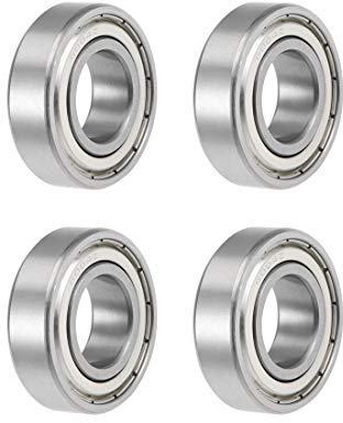 sourcing map 4St Rillen Kugellager 6004ZZ Z2 Doppelt Geschirmt Kohlenstoffstahl 20mm X 42mm X 12mm