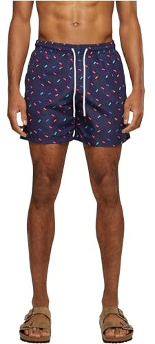 URBAN CLASSICS Costume da Bagno Uomo, Pantaloncini da Bagno ad Asciugatura Rapida, Boxer da Bagno Surf e Attivitá Sportiva, Colore sunglasses aop, M