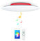 48W Φ51cm Estrellado Musica Plafones LED con 2 Bluetooth Altavoz y Mando, Lampara Regulable de Techo con RGB Color,Moderna Redondo Luz Para Iluminacion Interior Habitacion Baño comedor Salon