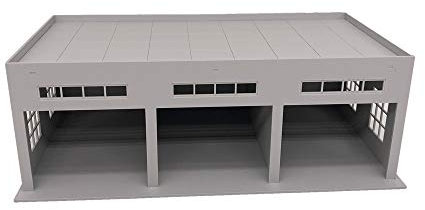 Outland Models Miniatures 3-Stall Grande Garage per Camion/Auto 1:64