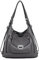 NOTAG Handtasche Damen Multi Tasche PU Leder Hobo Schultertasche 3 in 1 Multifunktionale Rucksack (Grau)