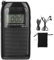 K605 Pocket Radio,FM/SW/MW Digital Tuning Transistor Radio Receiver LCD Display with Earphone Portable Personal Mini MP3 Player for Walking Jogging Exercising