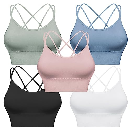 Sykooria Damen amb00393_b+sb+w+g+n_s Sports Bra, Schwarz+hellblau+weiß+grün+Nude, S EU