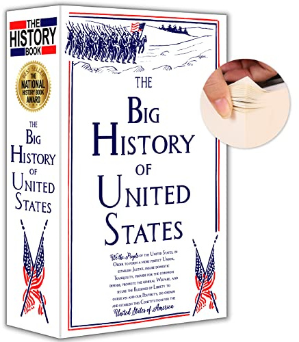 US History Book Safe with Real Pages, Combination Lock Diversion Safe Box