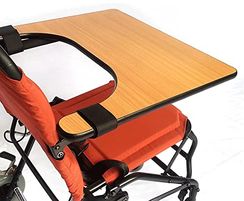 Tablette en Bois pour Fauteuil Roulant, Plateau Genou Amovible Fauteuil Roulant Table À Manger pour Fauteuil Roulant, Accessoires pour Fauteuil Roulant pour La Lecture Et L'écriture