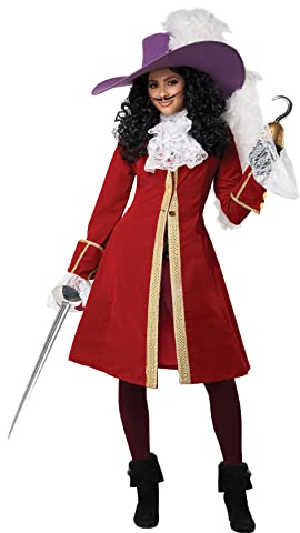California Costumes, Captain Hook, Erwachsene M, Rot/Weiß