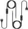 Kabel mit Schalter und stecker,Zuleitung mit Schalte-HuLuWa 3Meter Netzkabel mit Schalter,Euroflachstecker,H03VVH2-F 2x0,75, 2 Adern, IP20, für Leuchten, Lampen, Leuchtmittel (Schwarz,2 Stück)