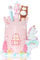 Joli pot à crayons licorne en résine, rose animal rose, organisateur de papeterie, château arc-en-ciel, boîte de rangement pour enfants, bureau, école, papeterie, cadeau