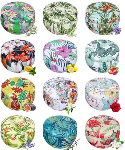 Candele Profumate Set, 12 Pezzi Set Regalo di Candele Profumate, Regalo Donna, Cera di Soia Naturale, Candele Profumate Regalo per compleanno, Anniversario, Bagno, Yoga