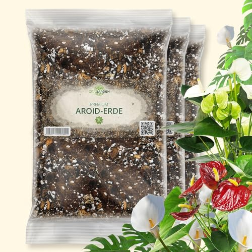 ORAGARDEN Aroid Mix Erde für Zimmerpflanzen und Garten - 9L Aroiden Substrat für Pflanzen, Palmen, Blumen - 5 Komponenten Blumenerde