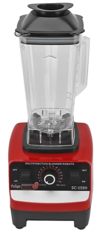 Licuadora de Alta Potencia de 4500 W, Gran Capacidad de 2 L, 15 Velocidades, 6 Cuchillas de Acero Inoxidable Procesador de Alimentos Multifunción con (Enchufe europeo 220V)