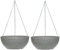 Garden Gear Large Cool Grey Stone Effect Hanging Basket Durable 35cm Diameter Planter with 3-Way Metal Chain Weather-Resistant for Outdoor Gardens (2)