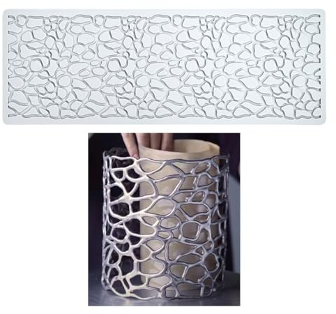 Silikon Fondant Spitze Matte, Zucker Handwerk Impression Form Essbare Kuchen Molekulare Küche Dekorieren, unregelmäßiges Hohlmuster