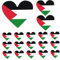 Autocollant de Voiture de Palestine 3 Ensembles D'Autocollants Palestine Gratuits En Forme Coeur DéCor Autocollant Auto-AdhéSif Pour TéLéPhone Moto Automatique