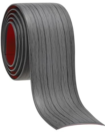 PATIKIL Self Adhesive Floor Transition Strip 50 mm x 1 Meters, Vinyl Laminate Floor Flat Divider for Joining Floor Gaps Doorways Carpet Cover Floor Tiles Dark Gray Grain