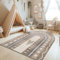 TT Home Teppich Kinderzimmer Kinderzimmerteppich Junge Mädchen Kinderteppich Modern Soft, Farbe:Grau Beige Creme, Größe:120x160 cm Regenbogen-Form