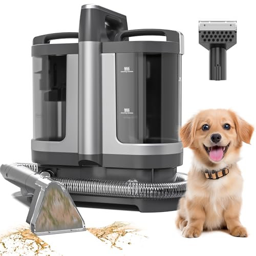 Carpet Cleaner Machine, Upgraded 20KPa Powerful Portable Upholstery Spot Cleaners Shampooer Machine,Deep Stain Remover for Pets,Stairs,Car Seat, Couch & Furniture