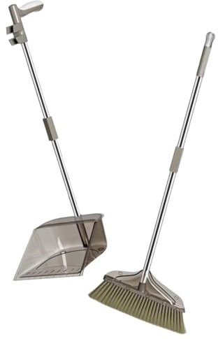 Ipetboom Pet Broom Dustpan Set Heavy Duty Broom Dustpan Set for Home Easy Sweep Cleaning Tool