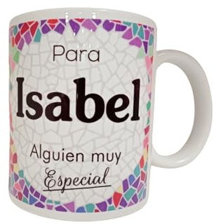 Panda Home Taza Personalizada con Nombre – Regalos Personalizados con Nombre y Texto – Tazas con Frases Originales y Divertidas – Personaliza con Nombres, Fechas o Mensajes Únicos-ISABEL