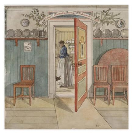 Carl Larsson Old Anna From A Home (26 Aquarellfarben) Leinwandkunst, Wanddekoration, Poster, Zuhause, Bar, Restaurant, Garage, Café, Logo, Geschenke, 30 x 30 cm