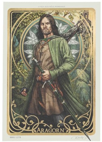 Weta Workshop Herr der Ringe Kunstdruck Aragorn Art Card 14 x 21 cm Limited Edition