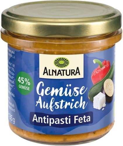 Alnatura Bio Gemüseaufstrich Antipasti Feta, 135 g