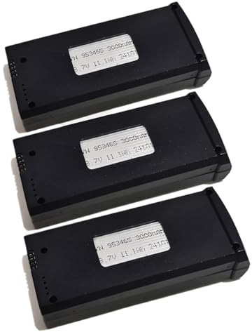 QWZOZST Batterie Lipo 3,7 V 3000 mAh pour Drone RC M33 Max, pièce détachée pour quadricoptère(3PCS Battery)