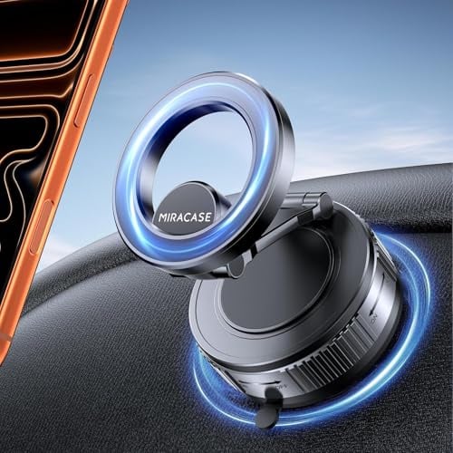 Miracase Porta Cellulare Auto per Magsafe [2026 Ventosa Ultra Potente]