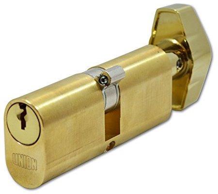 UNION 2X13 Oval Key & Turn Cylinder - 74mm 37/T37 (32/10/T32) Brass