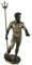 Griechischer Gott Poseidon Statue Neptune Nude Bronze