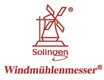 Windmühlenmesser Santoku-Messer lang in POM schwarz, rostfrei