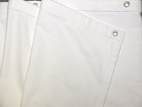 Bühnenvorhang grösse wählbar Farbe:weiß B1 Molton 300gr/m geöst (300cm * 300cm)