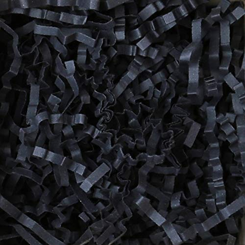 5 KG PresentFill® Füllmaterial Schwarz - umweltfreundliches Polstermaterial aus 100% Recycling Papier für Geschenke Pakete Versand - Verpackungsmaterial zum Verpacken Füllen | Polstern I Deko