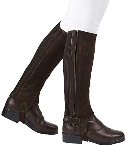 Dublin Childrens/Kids Suede Half Chaps II (Childs Small) (Brown)