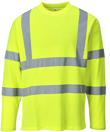Portwest Hi-Vis Long Sleeved T-Shirt, Size: M, Colour: Yellow, S278YERM