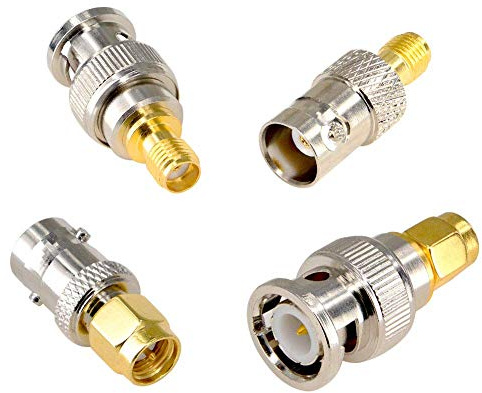 YILIANDUO SMA to BNC Adapter 4 Type Set | 50ohm BNC to SMA Male Female RF Coaxial Adapter Connector for SDR, Handheld Radios, Scanner, Walkie Talkie, Baofeng UV-5R
