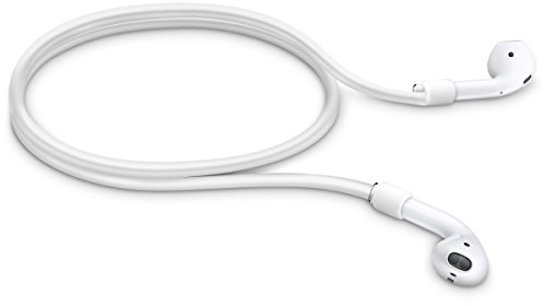 kwmobile Cinta de sujeción Compatible con Apple Airpods 1/2 / Pro / 3 - Correa para Auriculares - Banda Strap Blanco